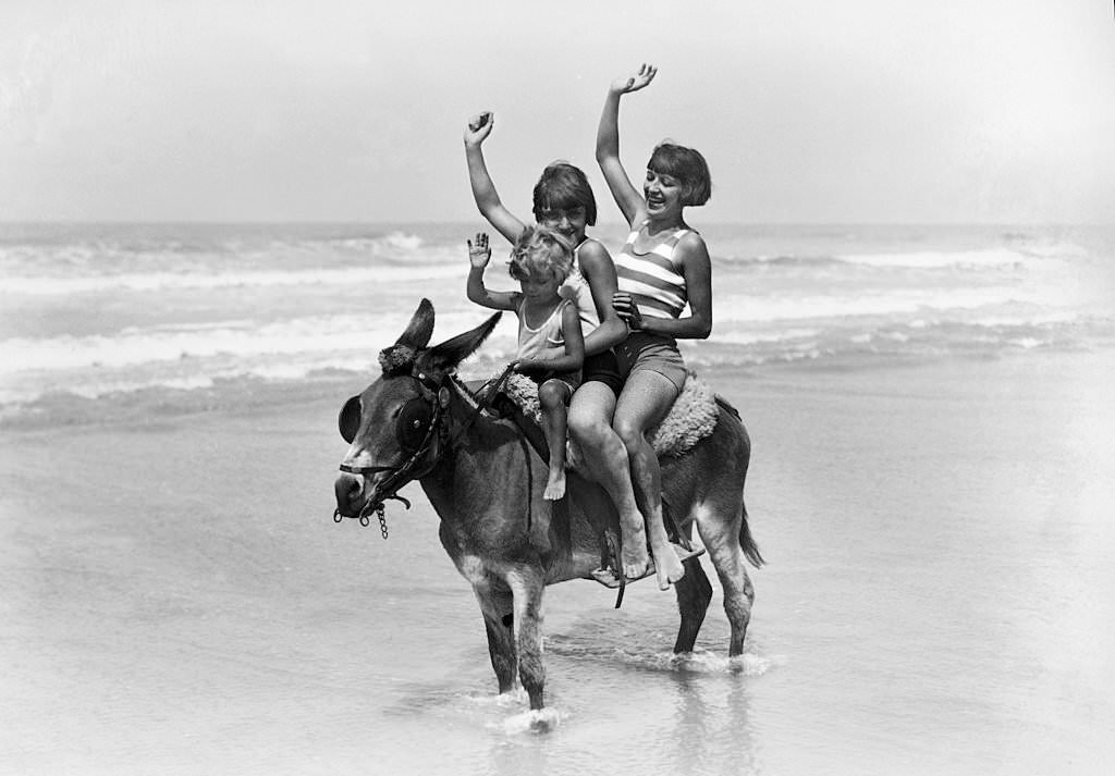 #94 Rider On A Donkey On Deauville Beach, 1929