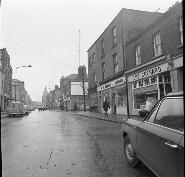 #13 Buildings and cars pictured on Meath Street, November 1971.