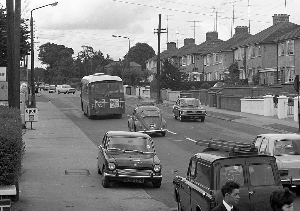 #83 Traffic congestion on the North Road in Santry Dublin, 1970