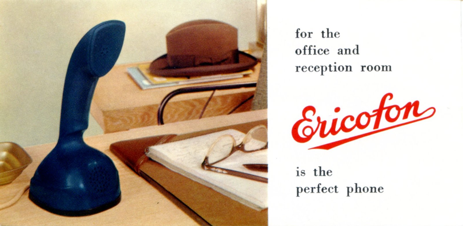 Vintage Ads of Ericofon: The Lightest One-Piece Rotary Dial Telephone introduced in the 1950s Vinta