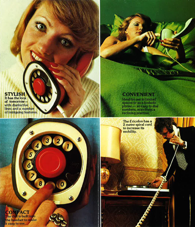 Vintage Ads of Ericofon: The Lightest One-Piece Rotary Dial Telephone introduced in the 1950s Vinta