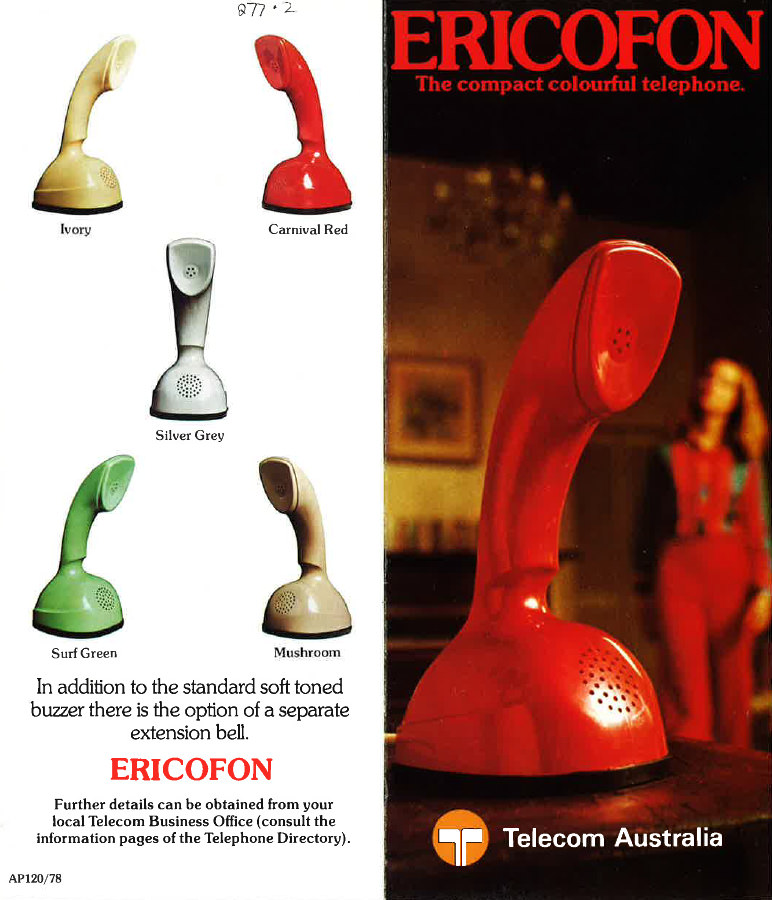 Vintage Ads of Ericofon: The Lightest One-Piece Rotary Dial Telephone introduced in the 1950s Vinta