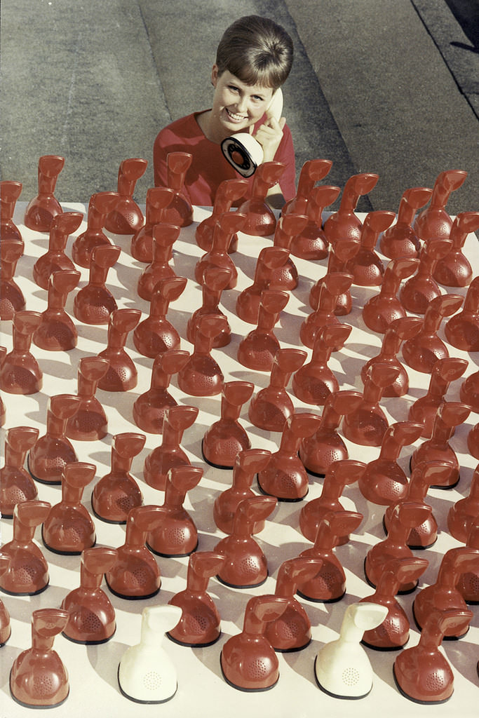 Vintage Ads of Ericofon: The Lightest One-Piece Rotary Dial Telephone introduced in the 1950s Vintag