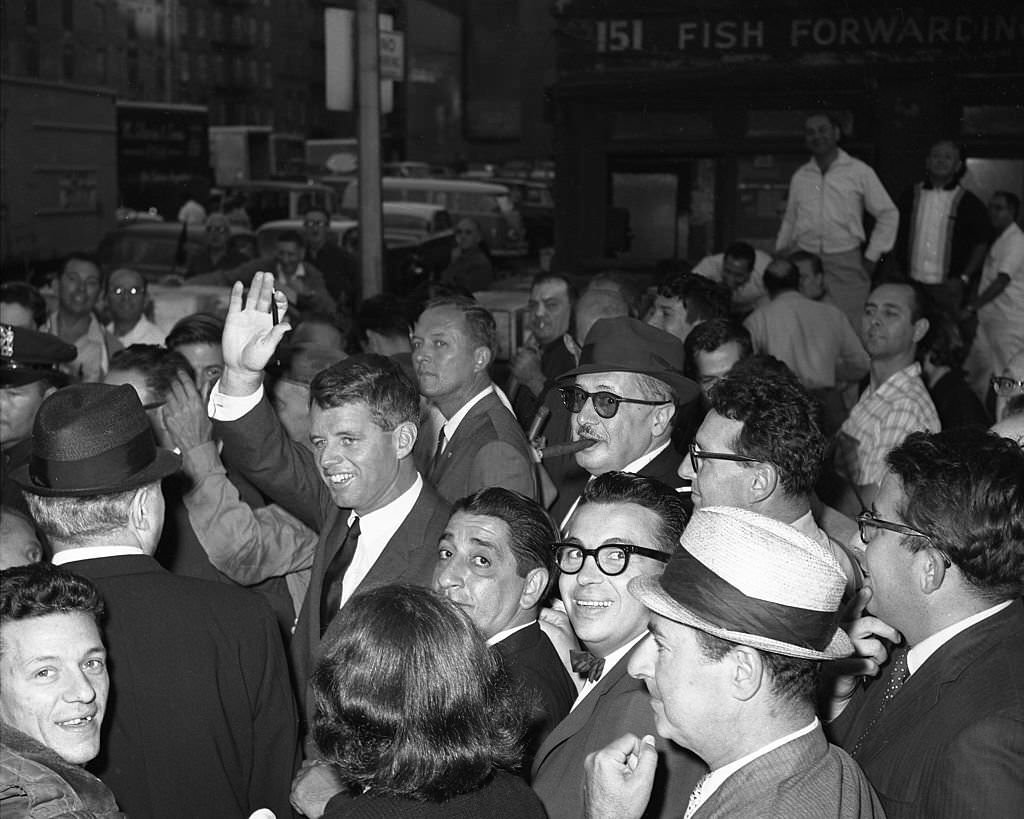 #68 Stumping for votes in the Fulton Fish Market, 1960s