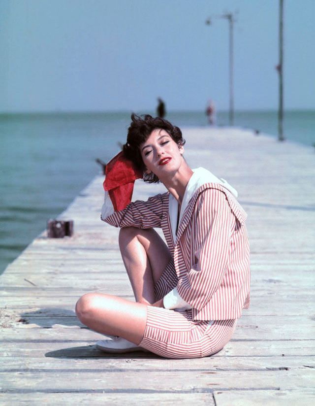 #14 Barbara Mullen on the Boardwalk, St. Tropez, 1957