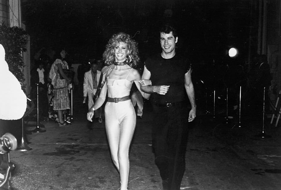 #7 Olivia Newton John and John Travolta at the Grease Premiere party at Paramount Studios, Los Angeles, 13th June 1978.