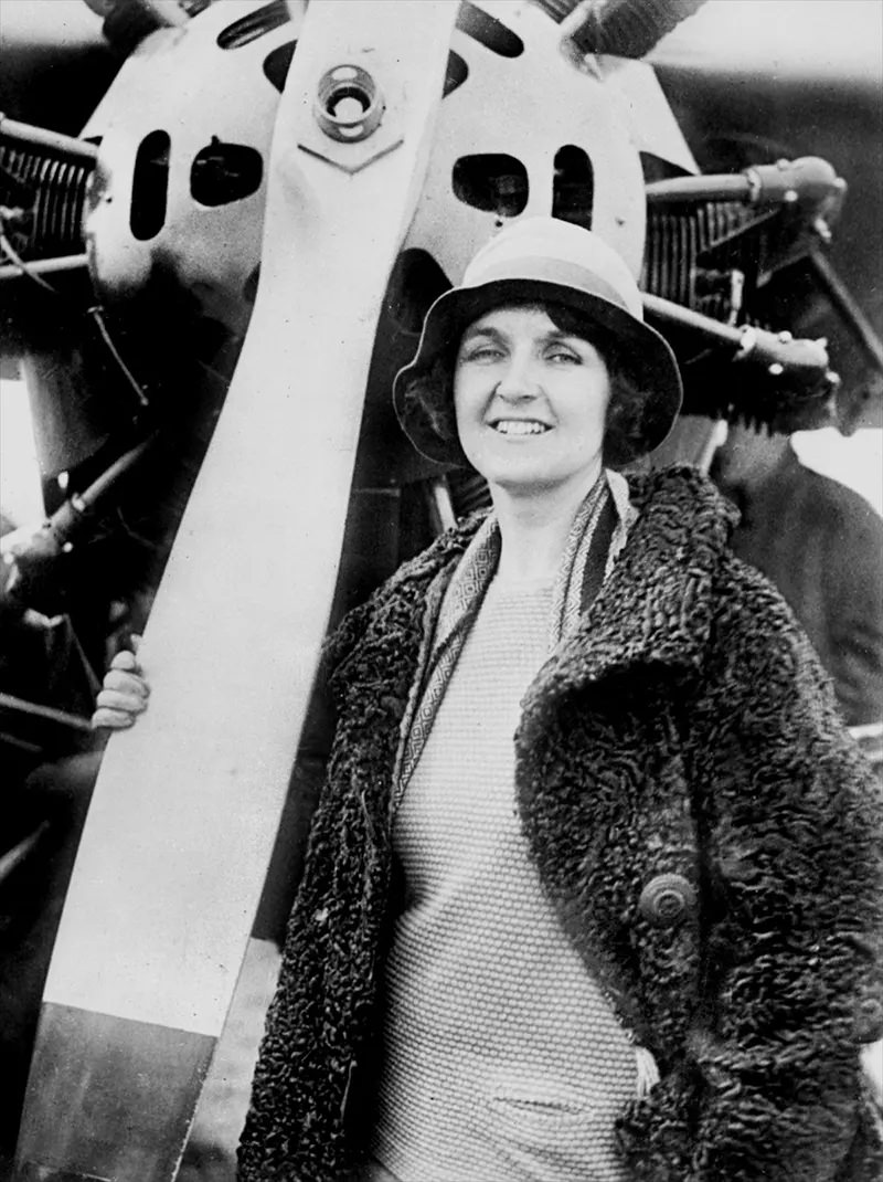 #11 Ruth Nichols (1901-1960) with her plane, 1929