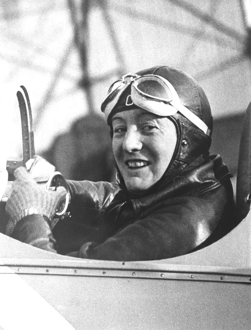 #24 Elisabeth Lion (1904-1988), French aviator. Lion was awarded Chevalier of the Legion of Hono, 1938.