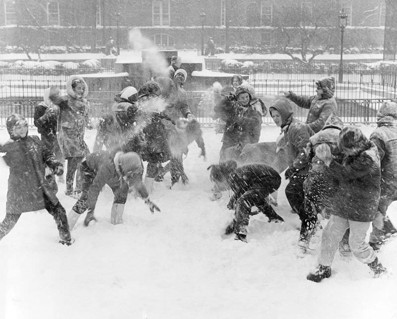 #48 Snowball fight, 1964.
