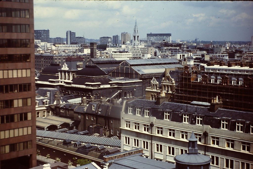 #91 Broad St Station.3 June, 1981. This was taken from Bishops House which is now the Heron Point Tower.