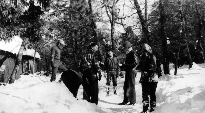 #19 People playing in a Los Angeles city park.