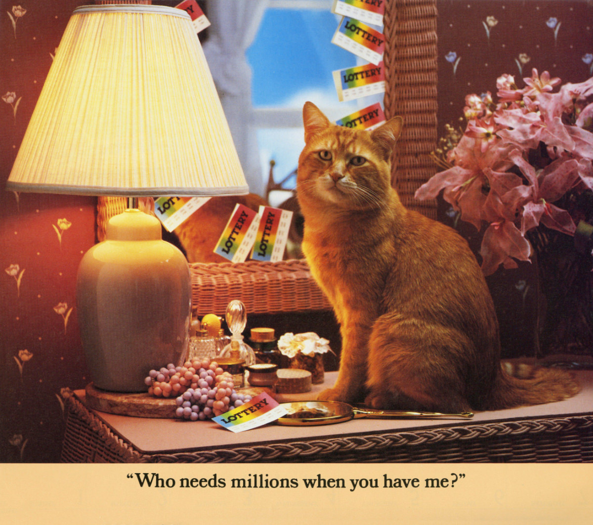 #8  The 1986 Morris Calendar featuring the World’s Most Finicky Cat #8 Vintage Ads
