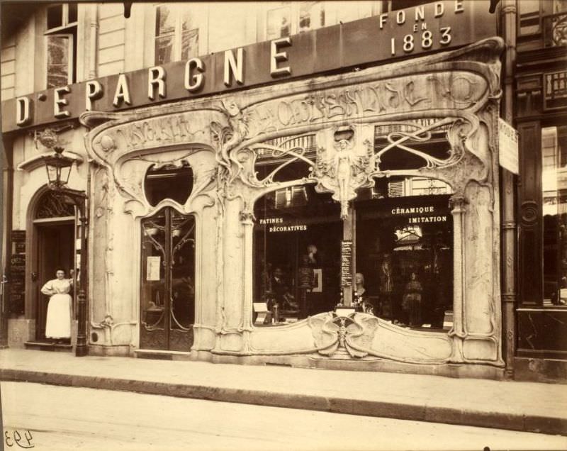 #1 Boutique art nouveau, 45 rue st. Augustin, 1904-05.