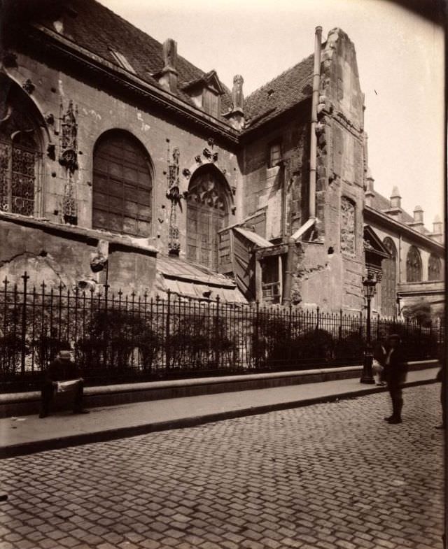 #39 Coin Eglise St. Nicolas des Champs Rue Cunin Gridaine, 1908.