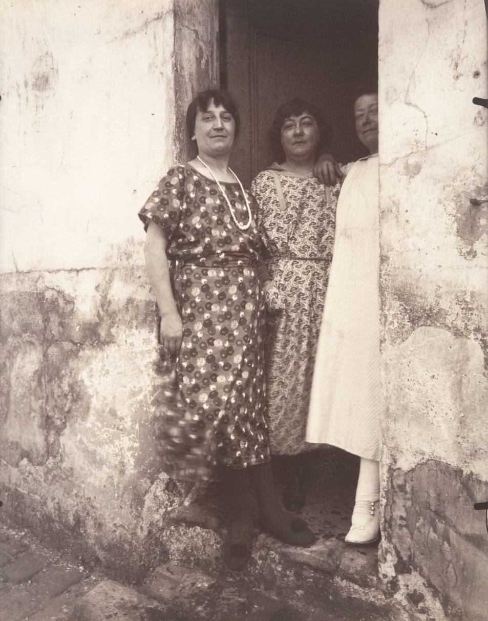 #8 Three women in a doorway on rue Asselin, 1924.