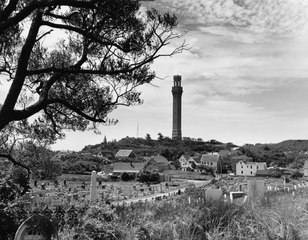 #28 Historical Tower in front of Cemetry, 1940s