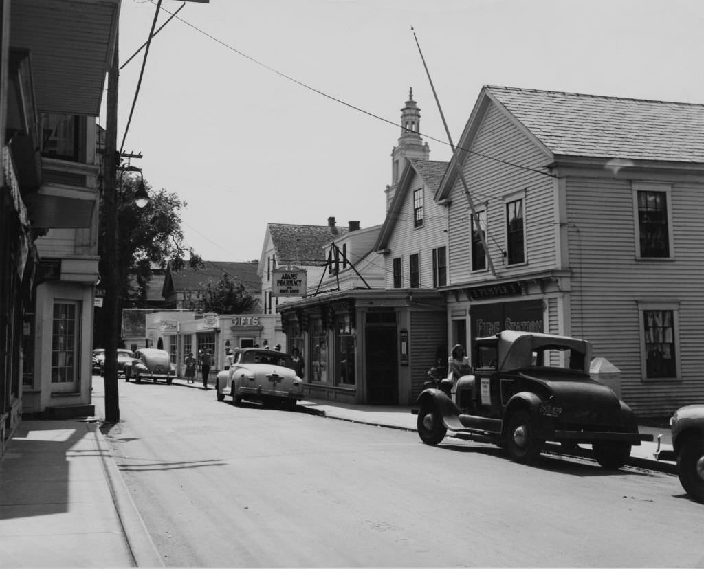 #4 A view down Commercial Street in Provincetown, Cape Cod, Massachusetts, 1945.