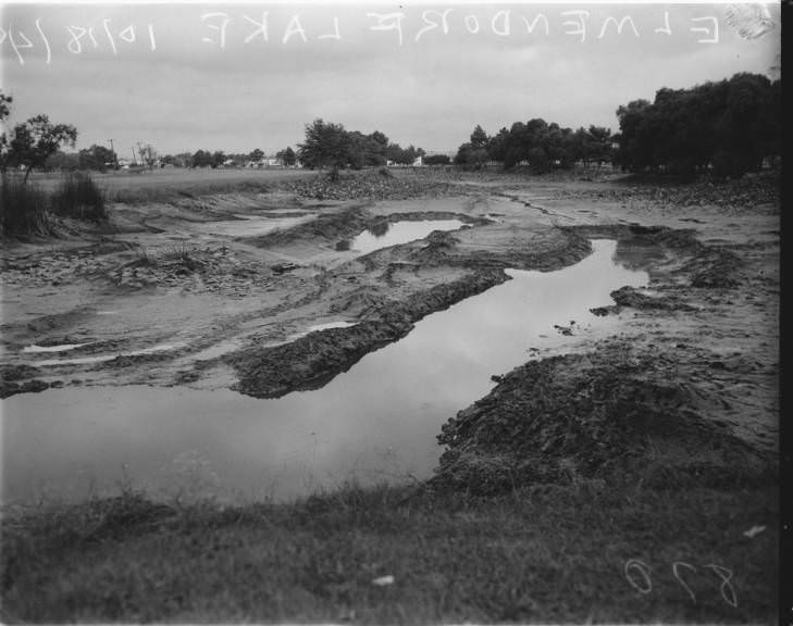 #136 Elmendore Lake, possibly before being completely filled, 1948