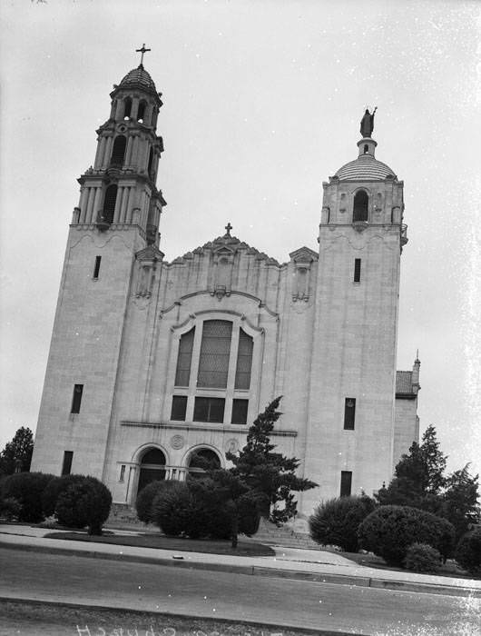 #50 Exterior of Shrine of the Little Flower, San Antonio, 1942