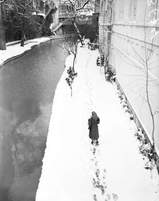 #54 Snow on the San Antonio River, San Antonio, 1949