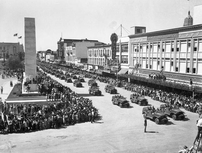 #83 Army Day parade in Alamo Plaza, 1941