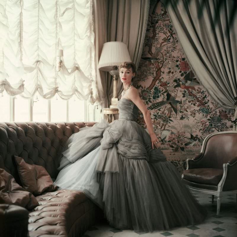 #37 Sophie Malgat in gown by Christian Dior, November 1953