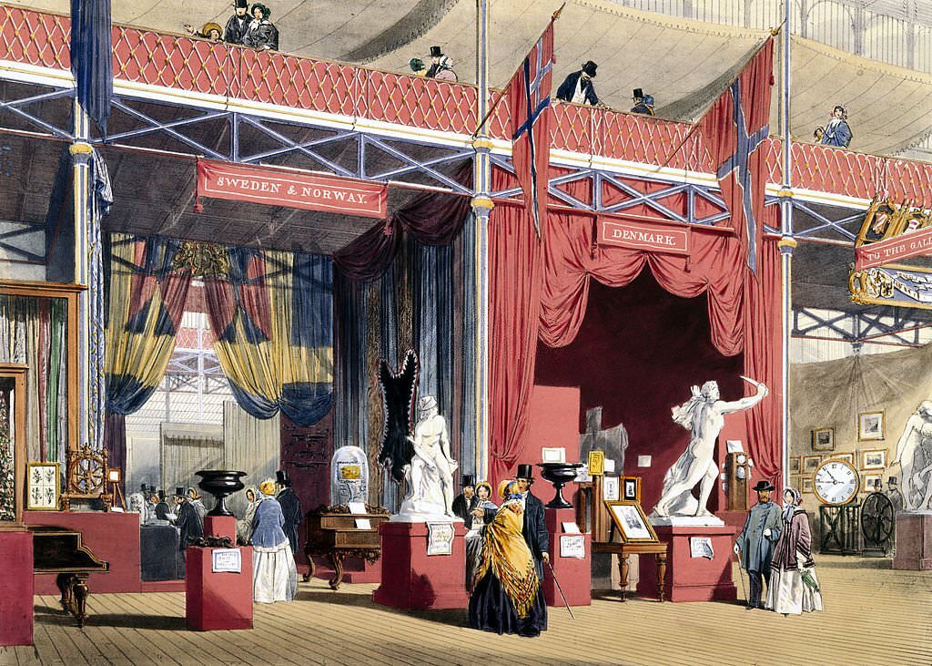 #103 Swedish and Danish stand at the Great Exhibition, Crystal Palace, London, 1851.