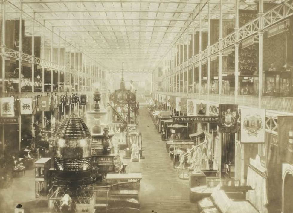 #139 Interior of the Great Exhibition of the Works of Industry of All Nations of 1851 at the Crystal Palace in London