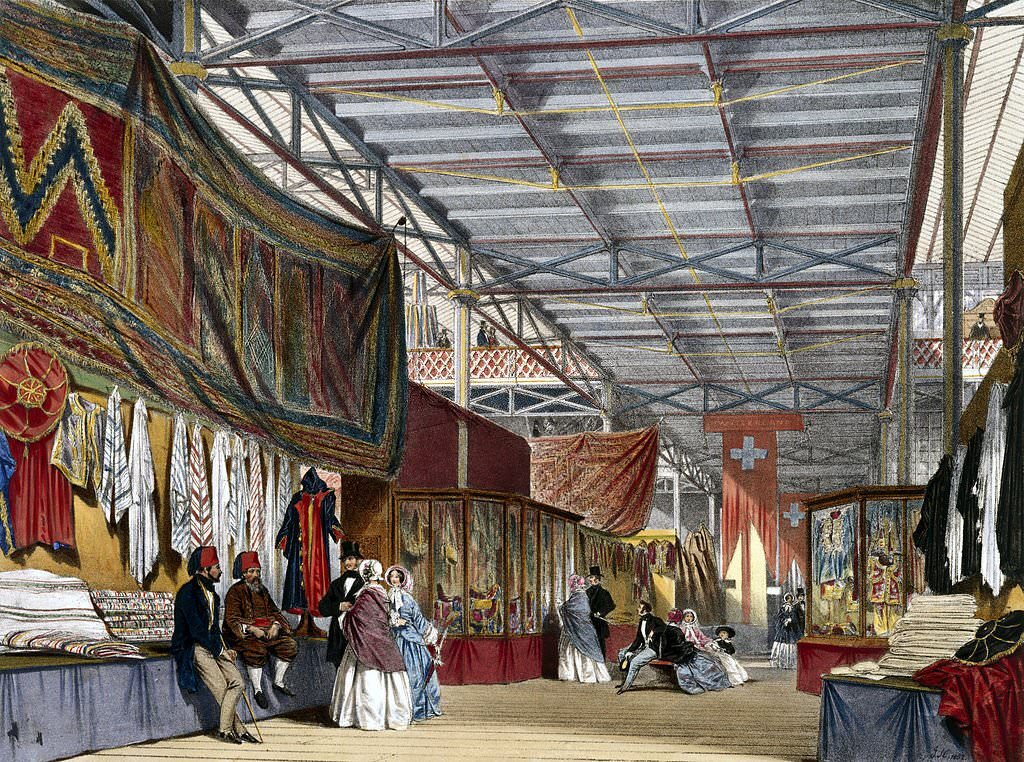 #159 Tunisian No 2 stand at the Great Exhibition, Crystal Palace, London, 1851.