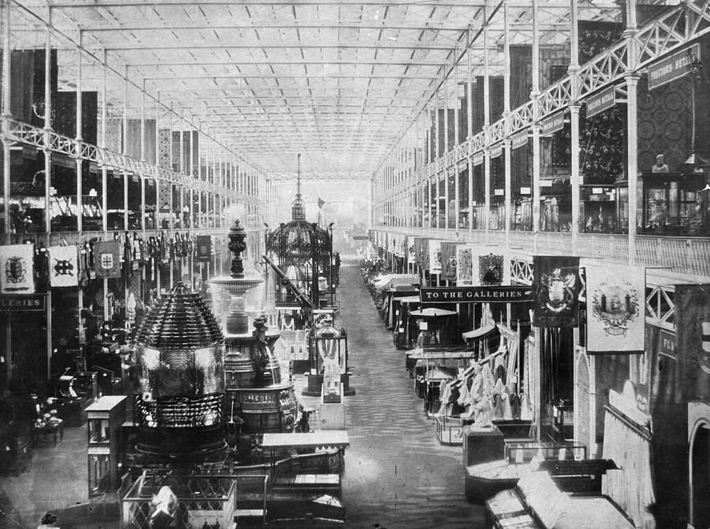 #52 A variety of stalls at the Great Exhibition in the Crystal Palace, London, 1851
