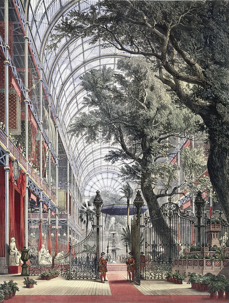 #74 The north transept, waiting for the Queen to open the Great Exhibition, 1851.