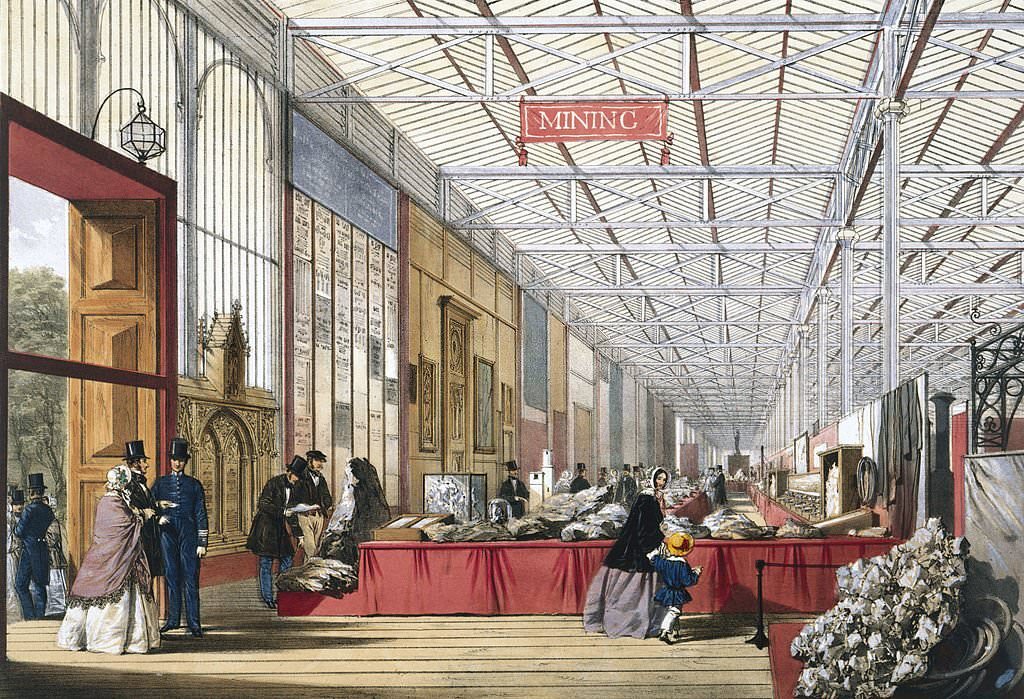 #75 Mining stand at the Great Exhibition, Crystal Palace, London, 1851.
