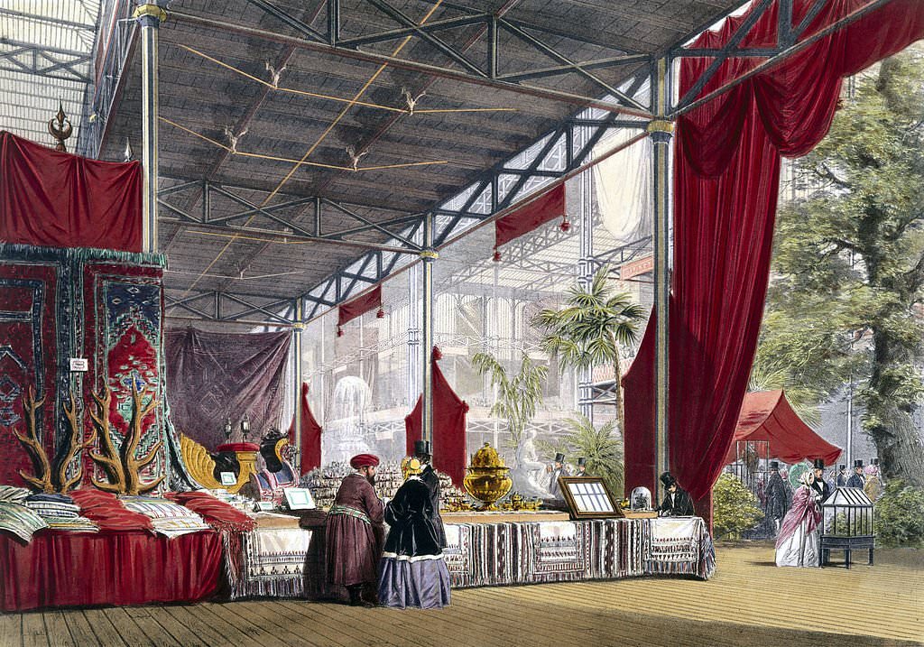 #78 Turkish No 1 stand at the Great Exhibition, Crystal Palace, London, 1851.