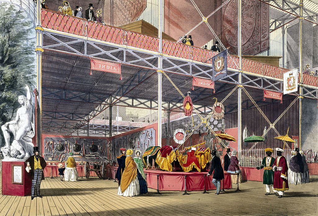 #80 Indian No 2 stand at the Great Exhibition, Crystal Palace, London, 1851.