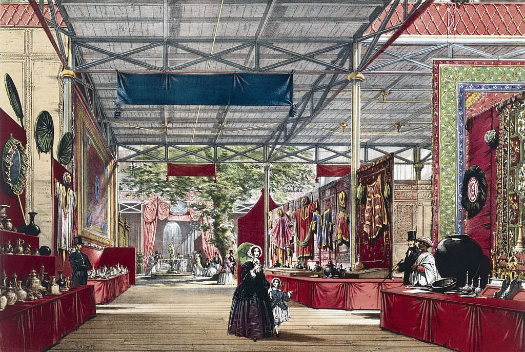 #83 Indian No 7 stand at the Great Exhibition, Crystal Palace, London, 1851.