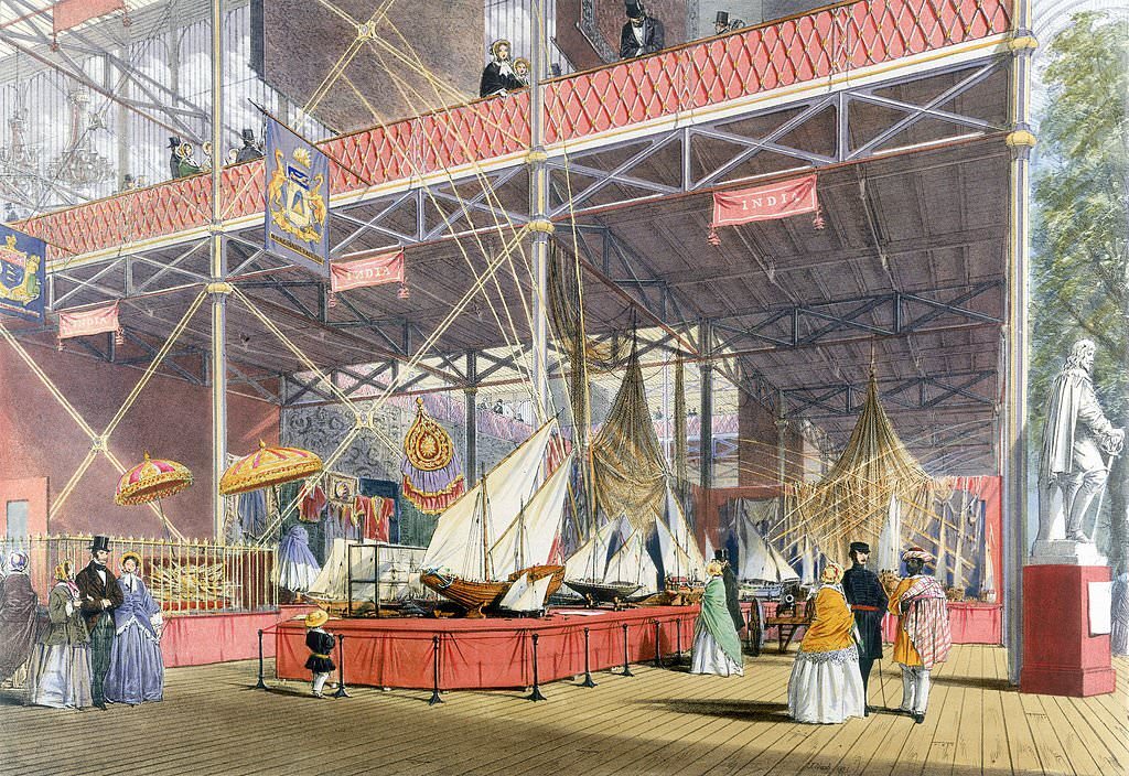 #86 Area representing India at the Great Exhibition, Crystal Palace, London, 1851.