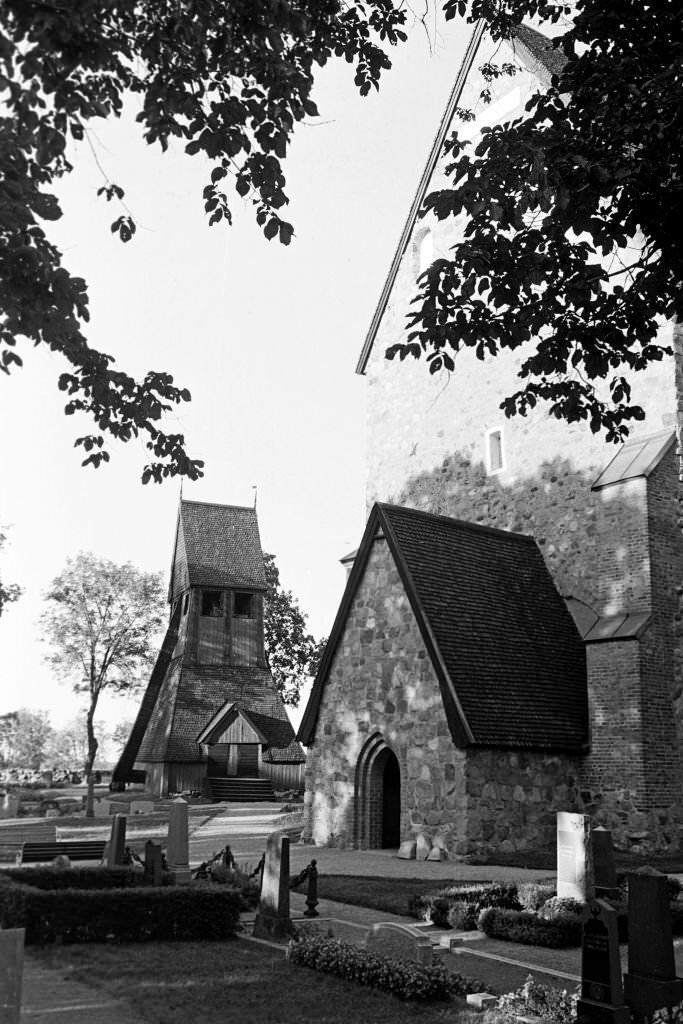 #16 Church of Old Uppsala with carillon, 1969.