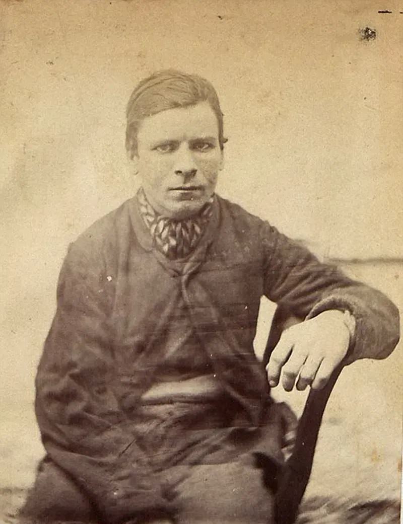 #25 One of the more serious criminals in the mugshot archive, John Conor, 19, was sentenced to six months hard labour at Oxford Castle prison for assault and robbery, on December 18, 1865.