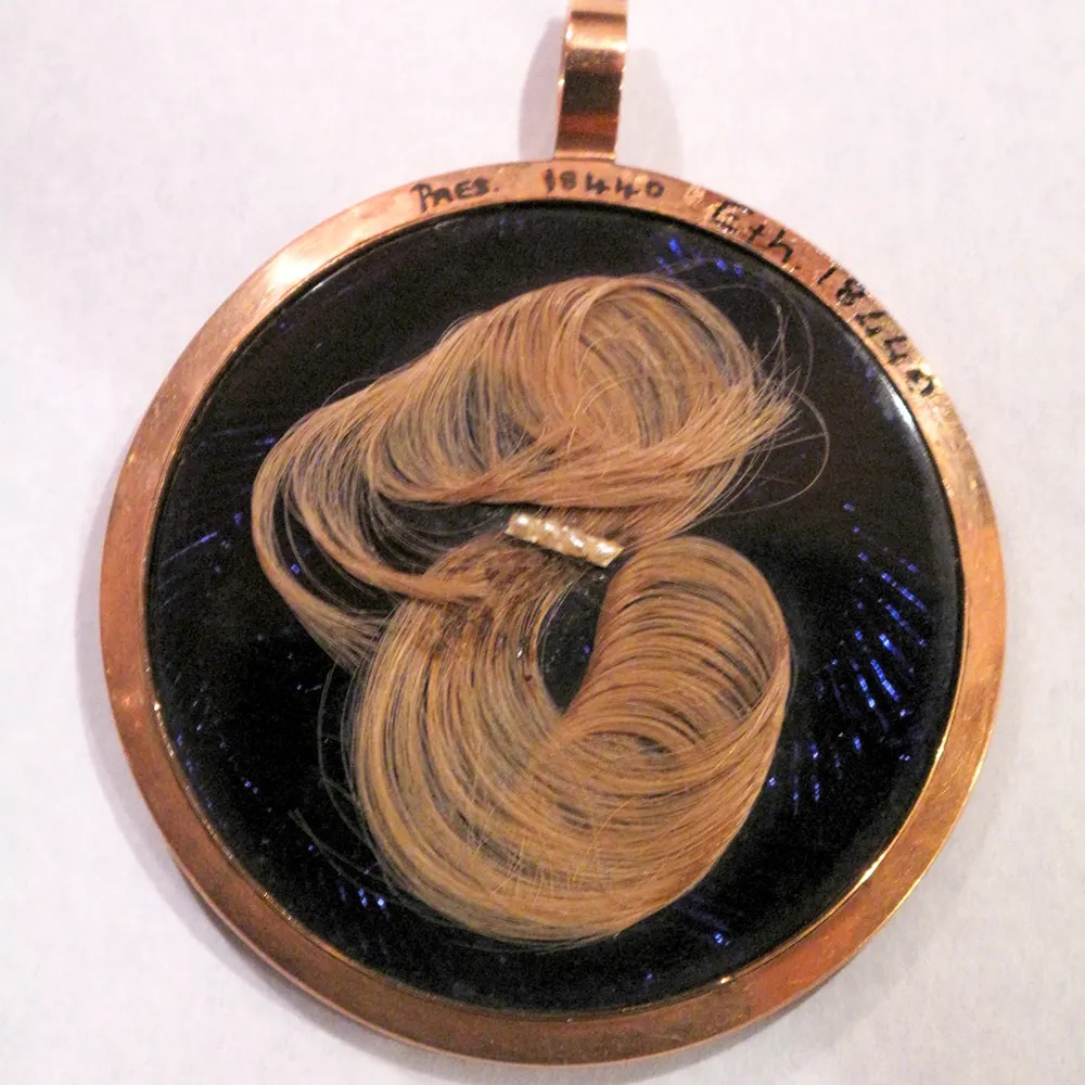 #13 Hair mourning locket.