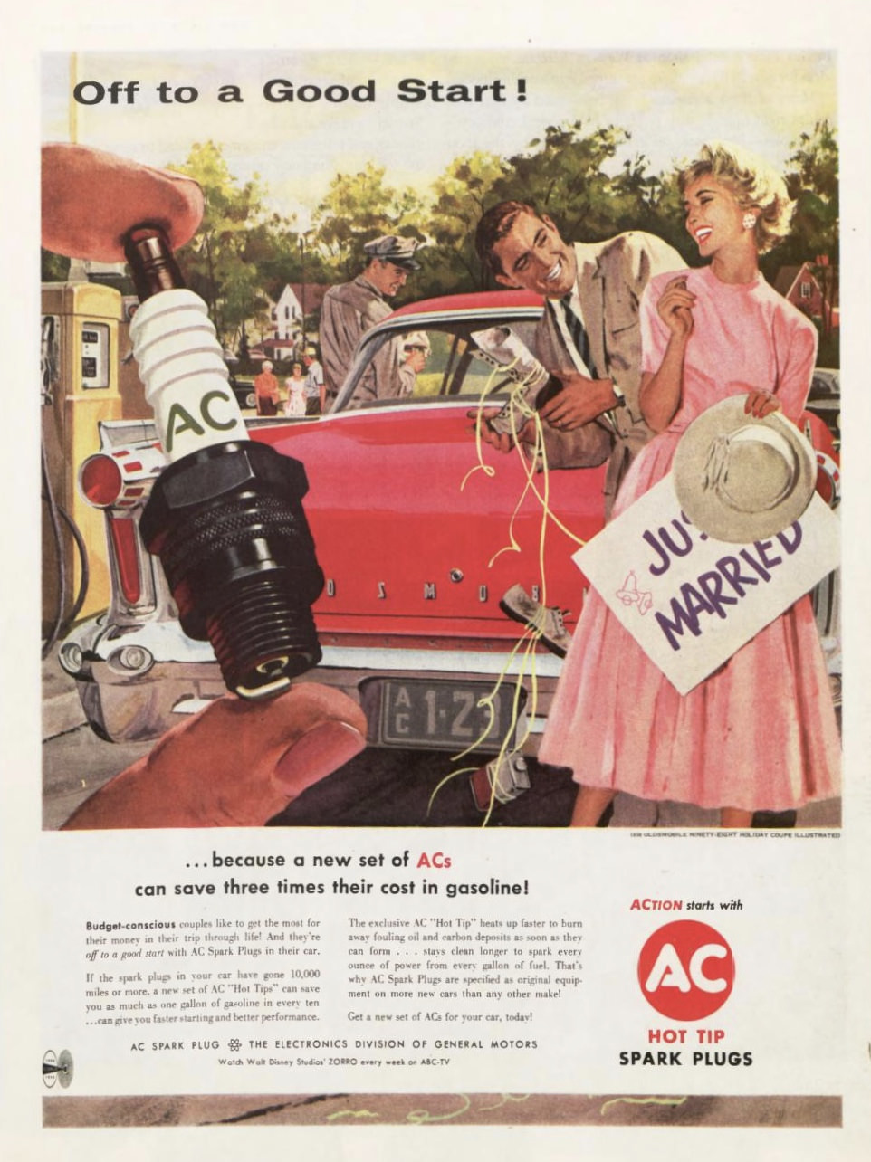 Vintage AC Spark Plugs ads from the 1950s and 1960s Vintage Ads