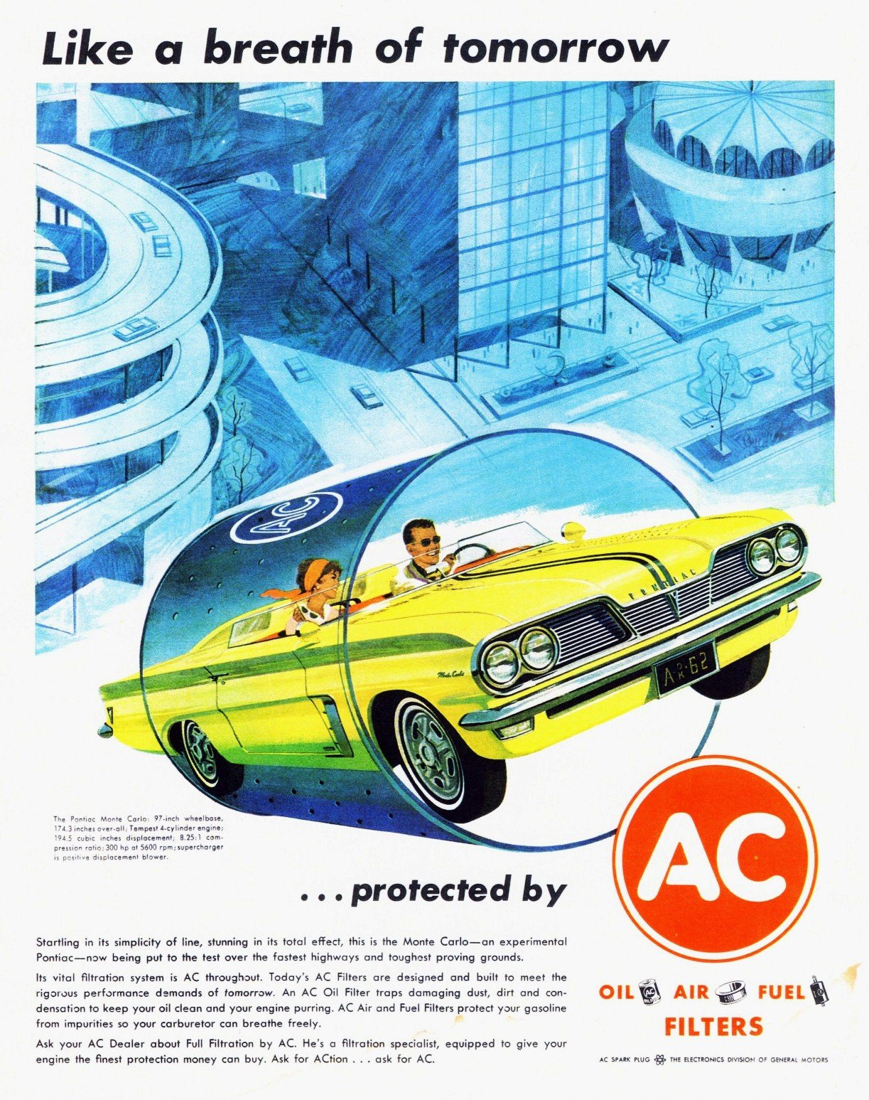 Vintage AC Spark Plugs ads from the 1950s and 1960s Vintage Ads