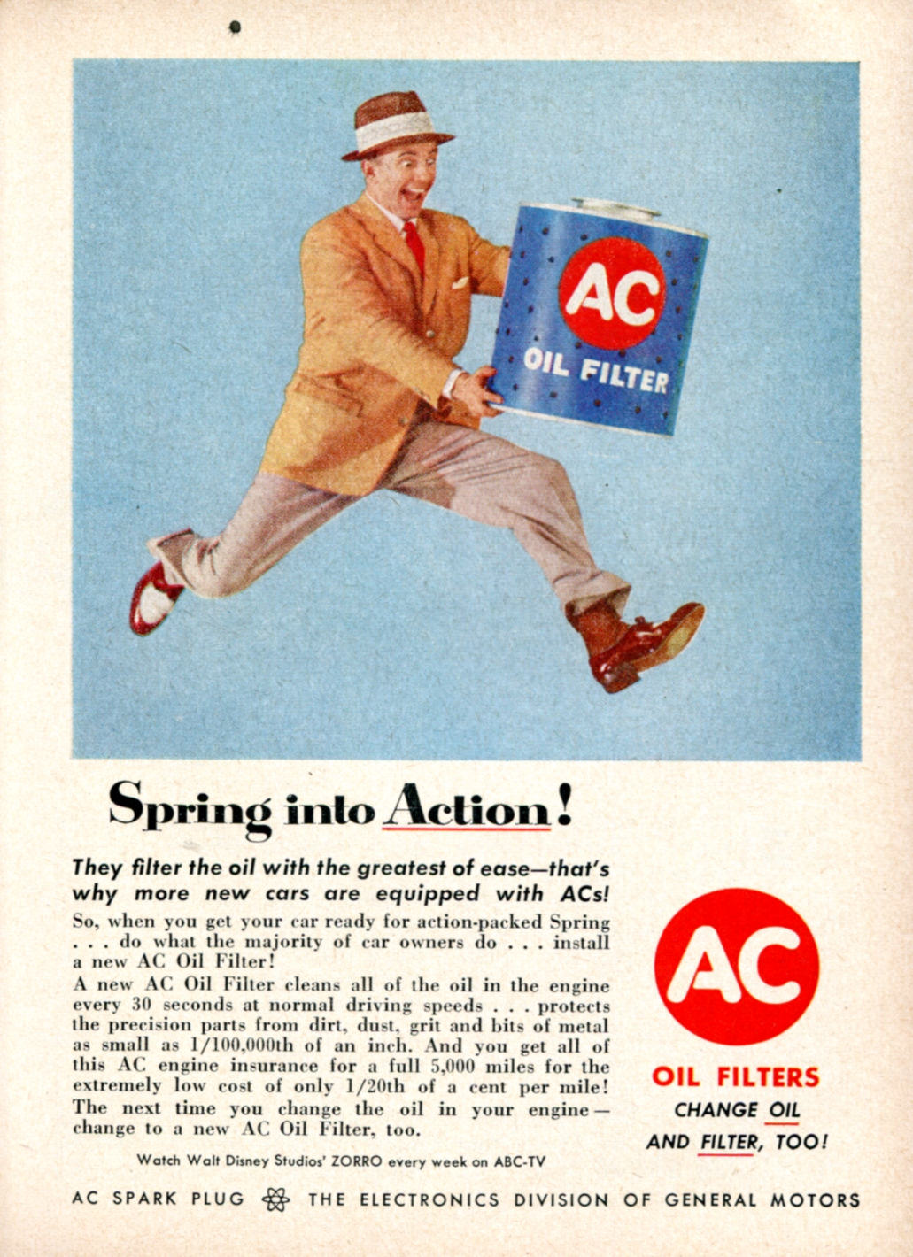 Vintage AC Spark Plugs ads from the 1950s and 1960s Vintage Ads