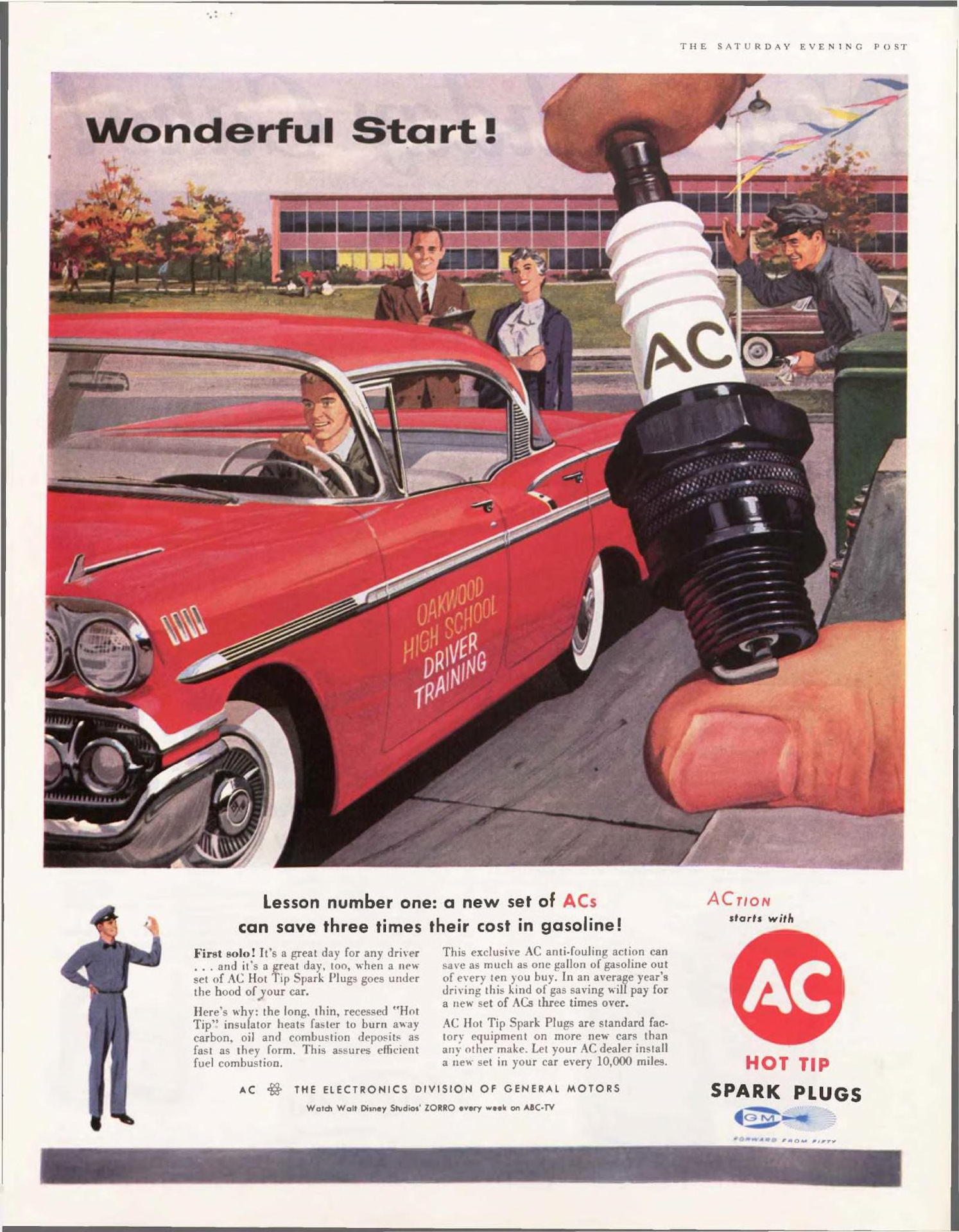 Vintage AC Spark Plugs ads from the 1950s and 1960s Vintage Ads