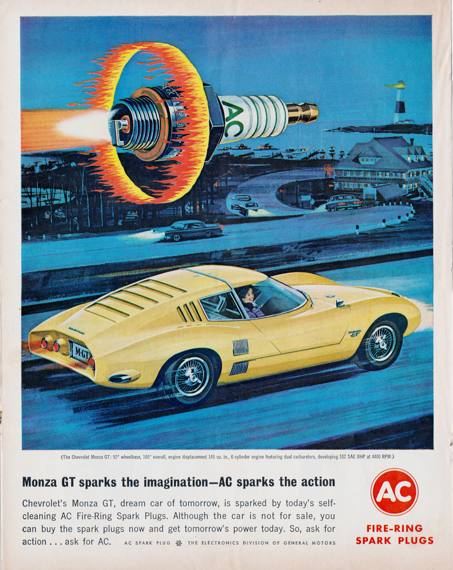 Vintage AC Spark Plugs ads from the 1950s and 1960s Vintage Ads