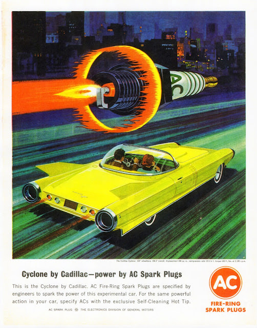 Vintage AC Spark Plugs ads from the 1950s and 1960s Vintage Ads
