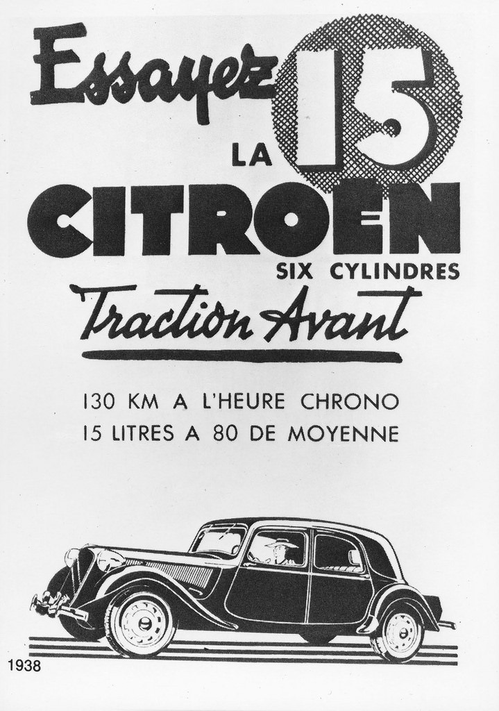 #10 Citroën Traction Avant advertising, 1938.