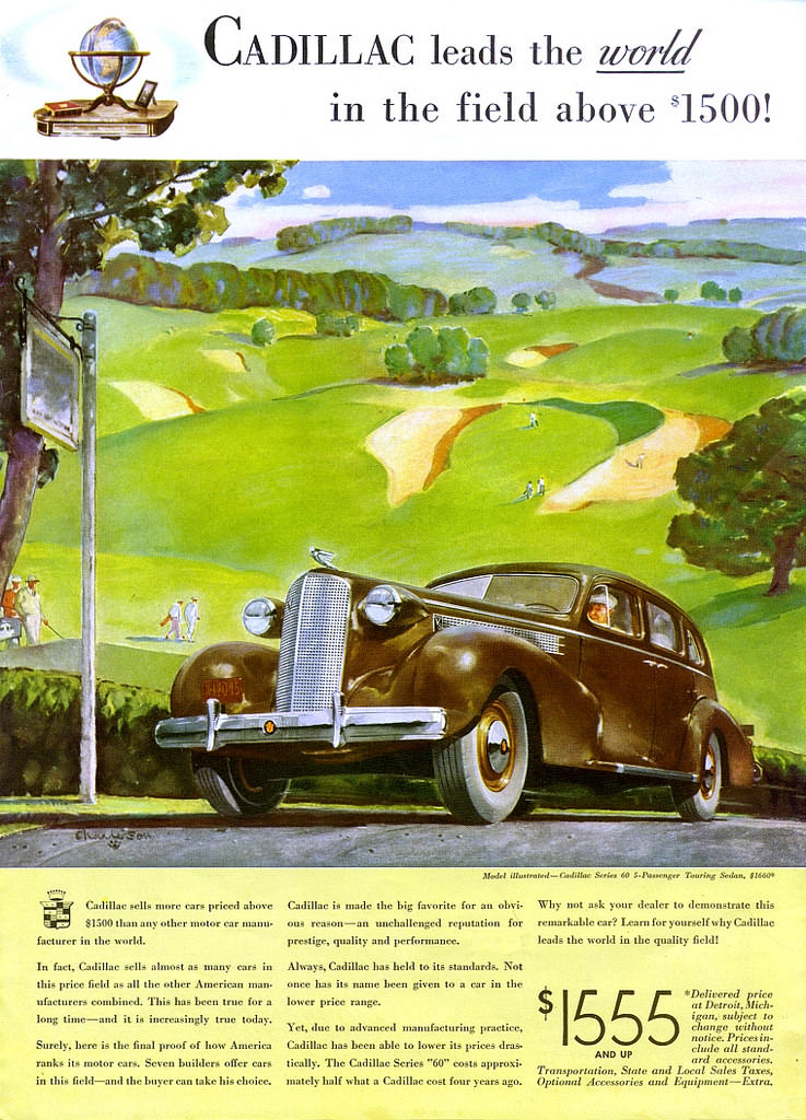 #42 Cadillac advertising, 1937.
