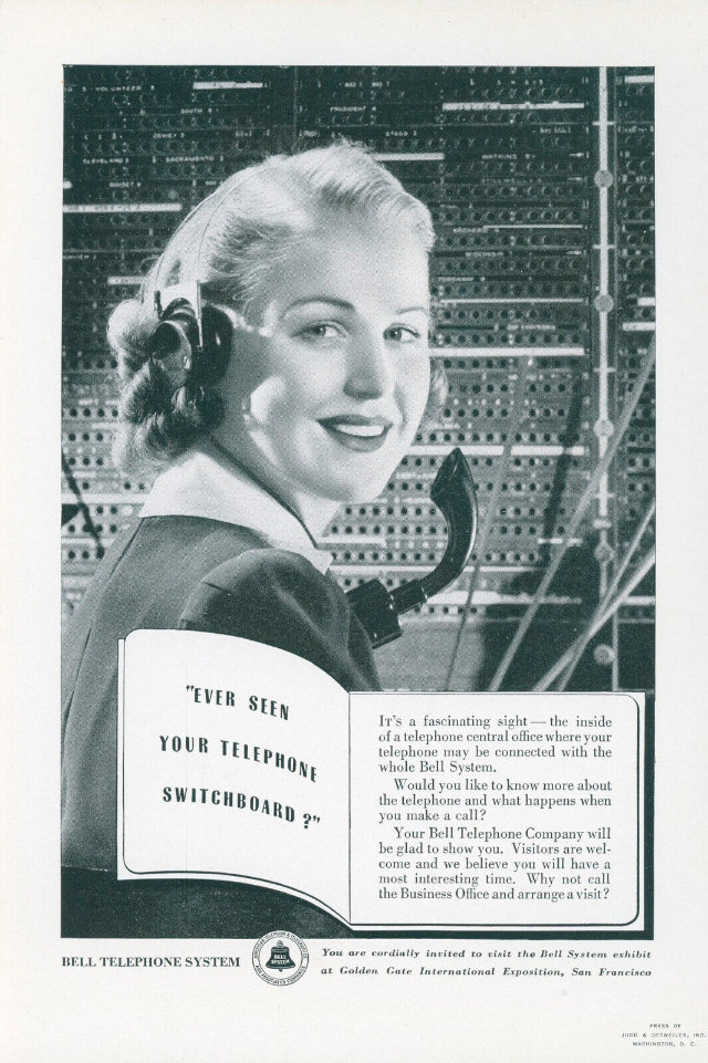 The Voice with a Smile: Vintage Bell Telephone System ads from Between the 1930s and 1950s Vintage A