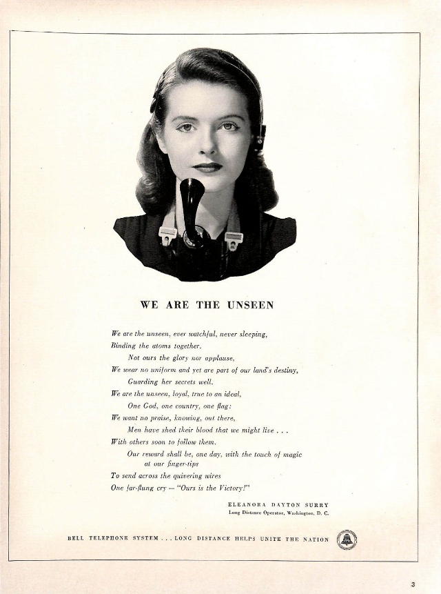 The Voice with a Smile: Vintage Bell Telephone System ads from Between the 1930s and 1950s Vintage