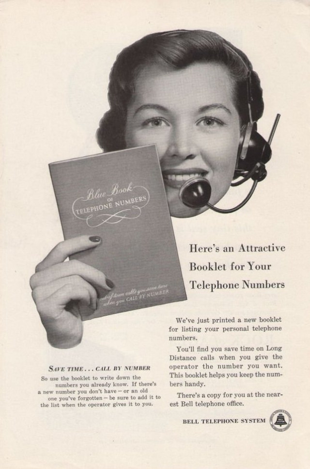 The Voice with a Smile: Vintage Bell Telephone System ads from Between the 1930s and 1950s Vintage